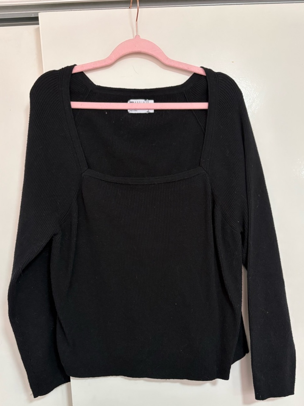 ASOS Black Square Neck Sweater - size 20